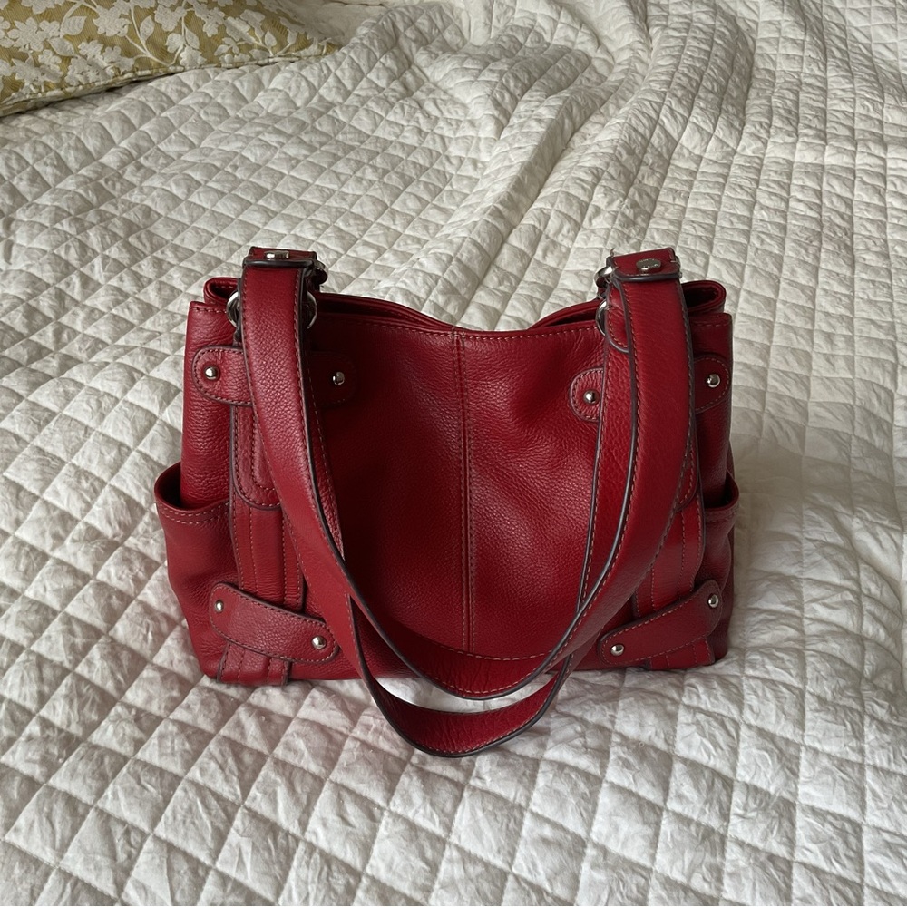 Tignanello red leather purse - Picture 4 of 12